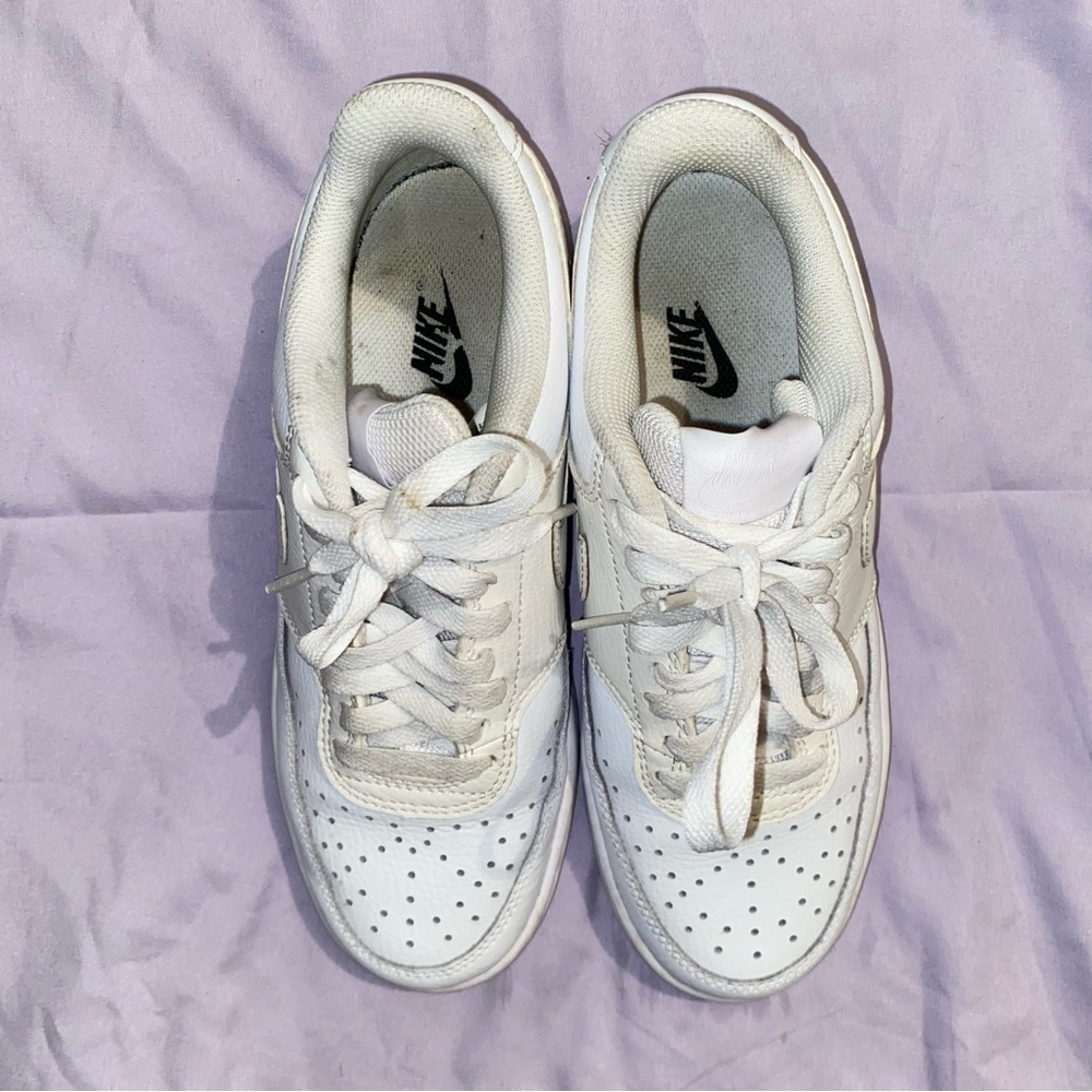 nike shoes court vision white sneakers women size 7 - Picture 3 of 8